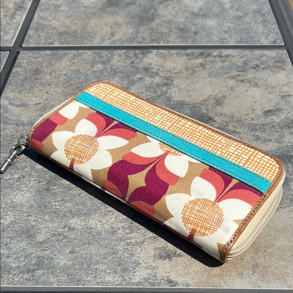 Fossil Blue and Red Wallets with Geometric Design KeyPer collection - Picture 6 of 11